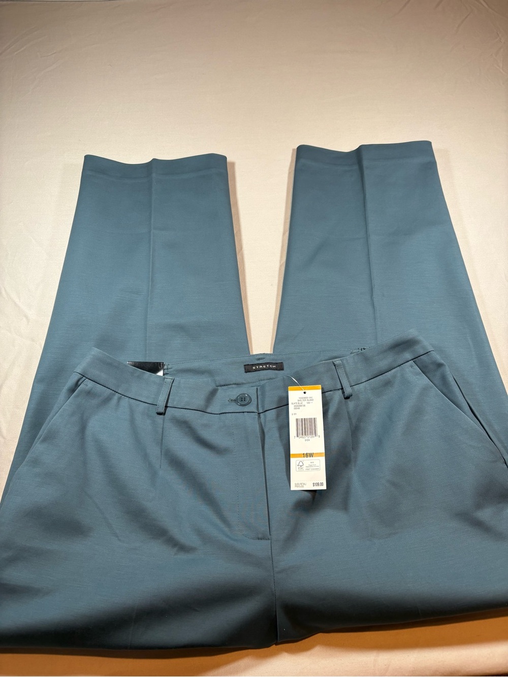 Jones New York Collection NWT Blue-Gray Stretch Dress Pants Trousers 16W